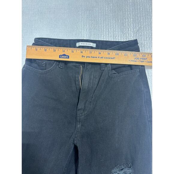 PacSun 90’s Boyfriend Distressed Black Jeans vtg inspired goth grunge streetwear - Picture 6 of 9